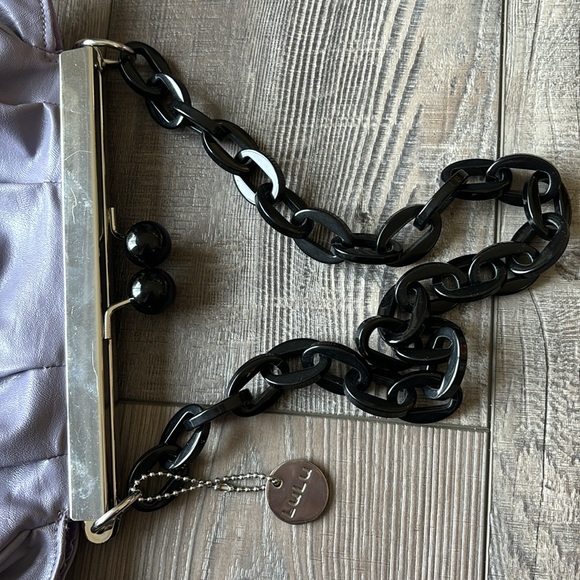 LULU by Lulu Guinness Lilac Shoulder Bag With Chunky Chain - Picture 7 of 8